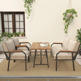 Hayal 4 Kişilik Sehpalı Bahçe Oturma Grubu Krem